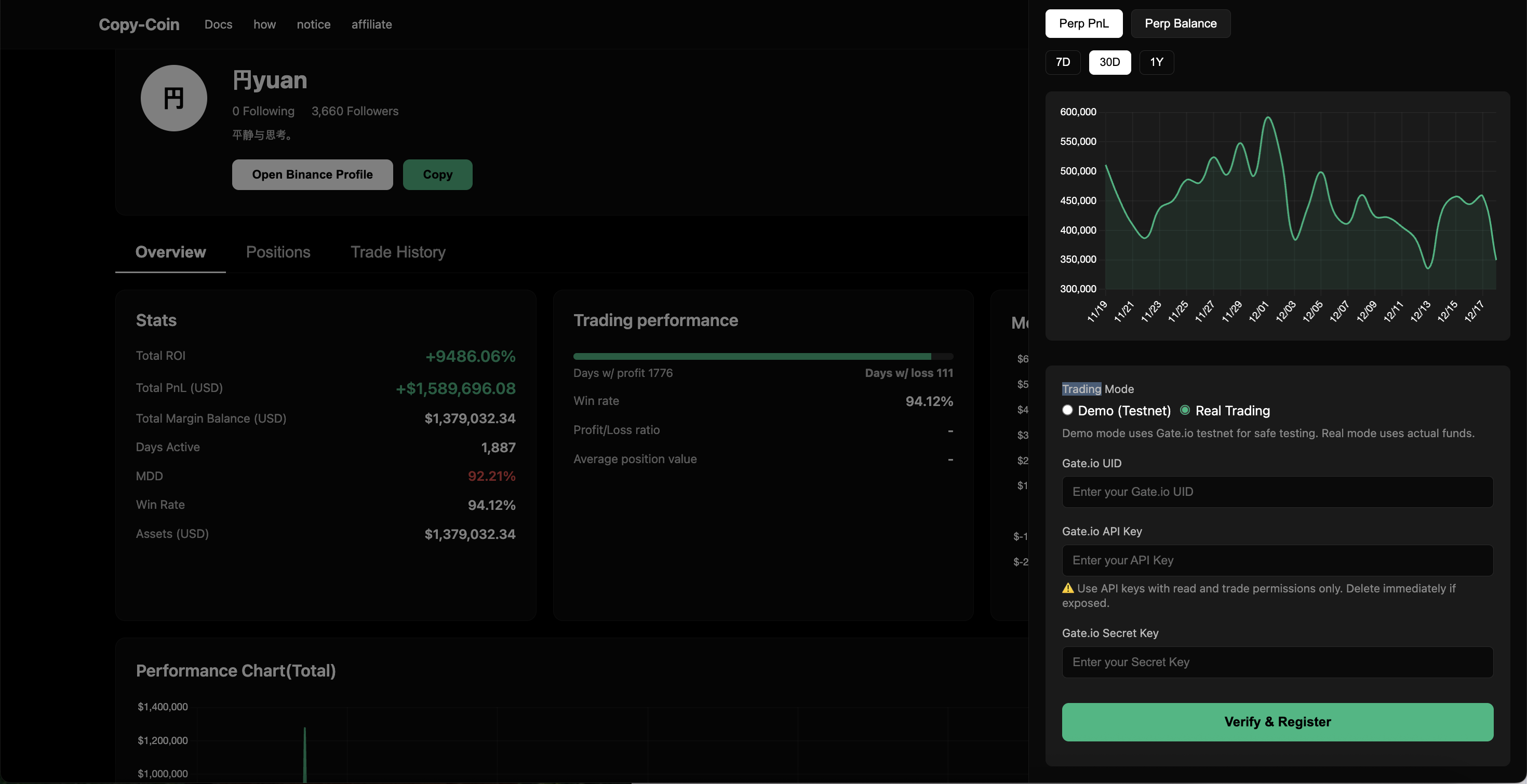 Trading Platform Interface